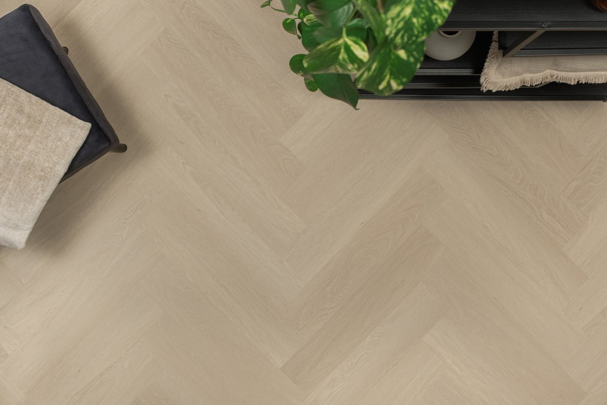 Floer Beige Eiken Visgraat Plak PVC FLR - 3512 - Solza.nl
