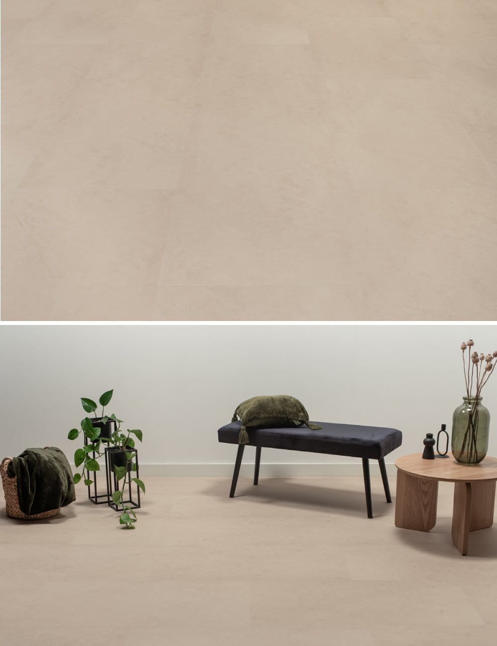 Floer Tegel PVC Betonlook Beige MEGAMAT FLR - 3609 - Solza.nl