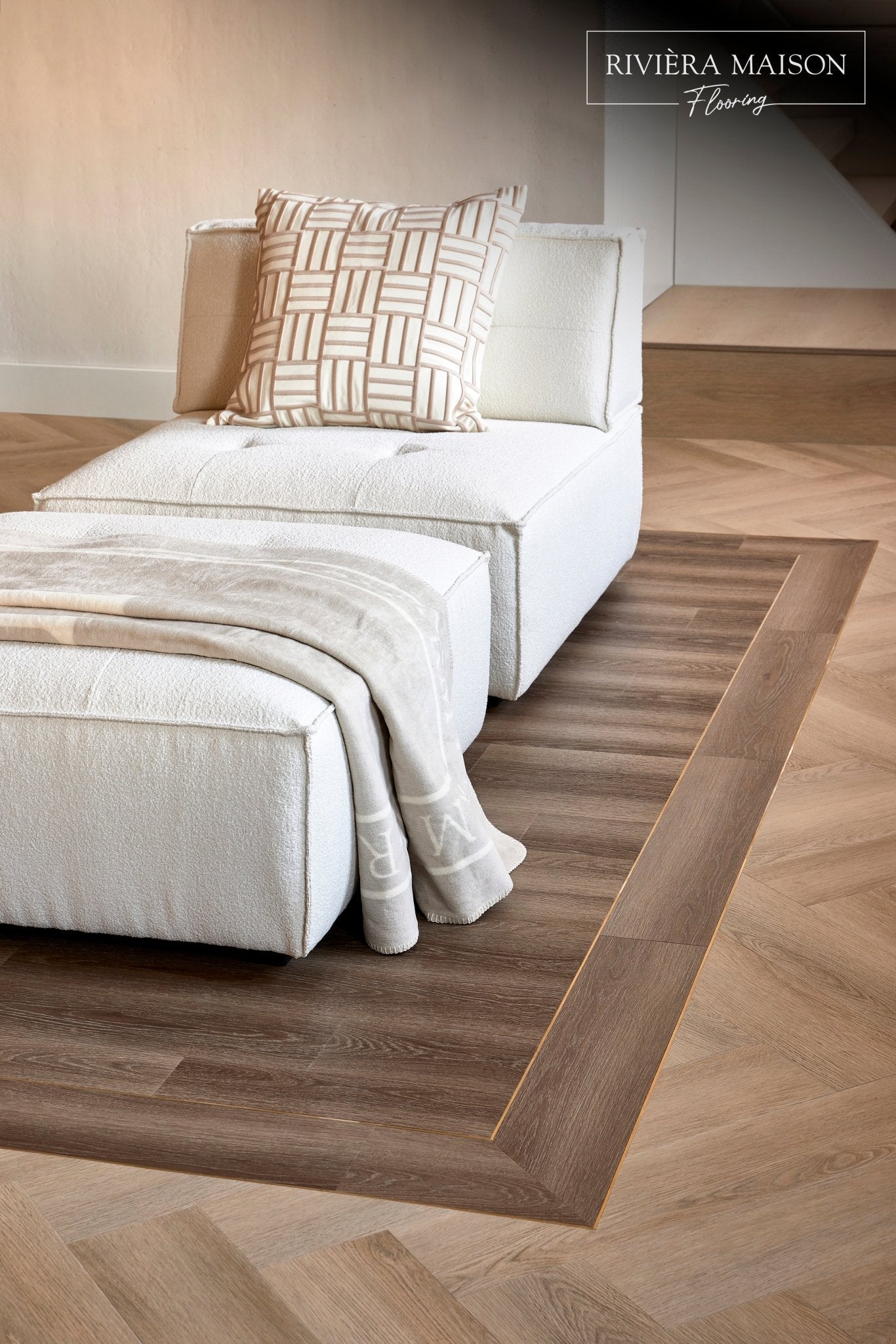 Rivièra Maison The Long Island Collection Long Beach Sand Visgraat/Herringbone 345-255834 - Solza.nl