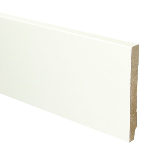 Whiteline plint recht 120x15 wit gefolied - Solza.nl