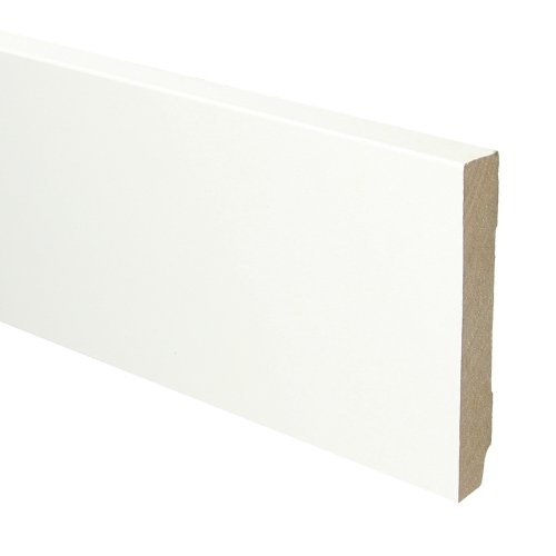 Whiteline plint recht 120x18 wit gefolied - Solza.nl