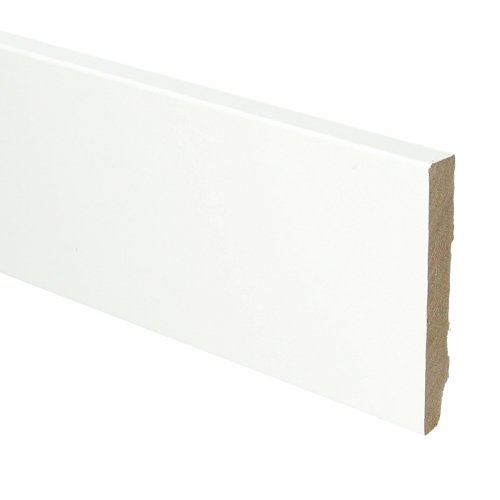 Whiteline plint recht 90x12 wit gefolied - Solza.nl